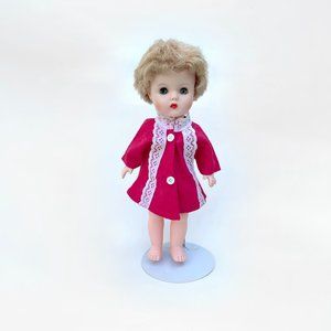 Vintage 60s Vinyl 12" Toddler Doll Marked K11 ~ Strawberry Blond Hair Aqua Eyes